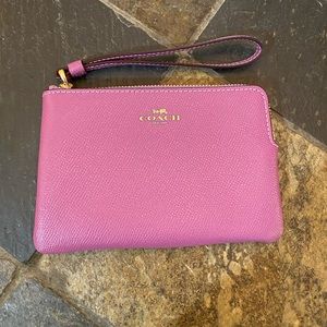 Coach purple wristlet